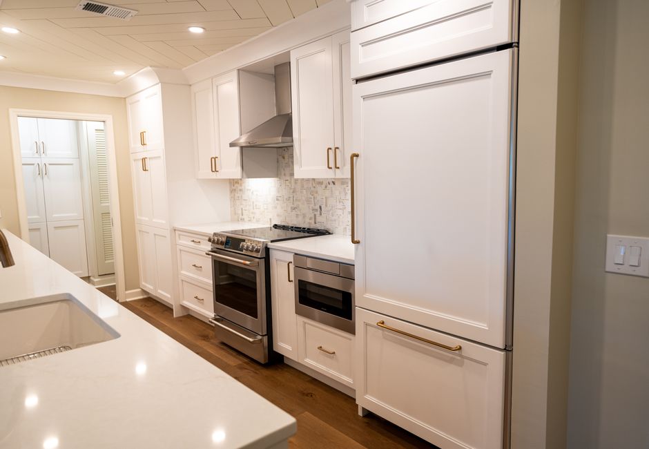 Modern remodeled kitchen with new cabinets